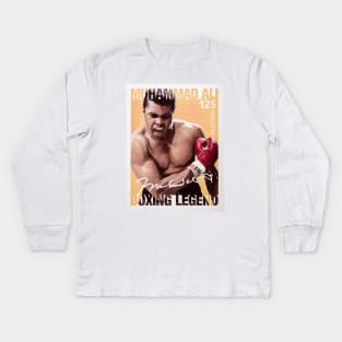 Muhammad Ali Postage Stamp Kids Long Sleeve T-Shirt